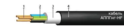 Кабель АППГнг-HF 4х10